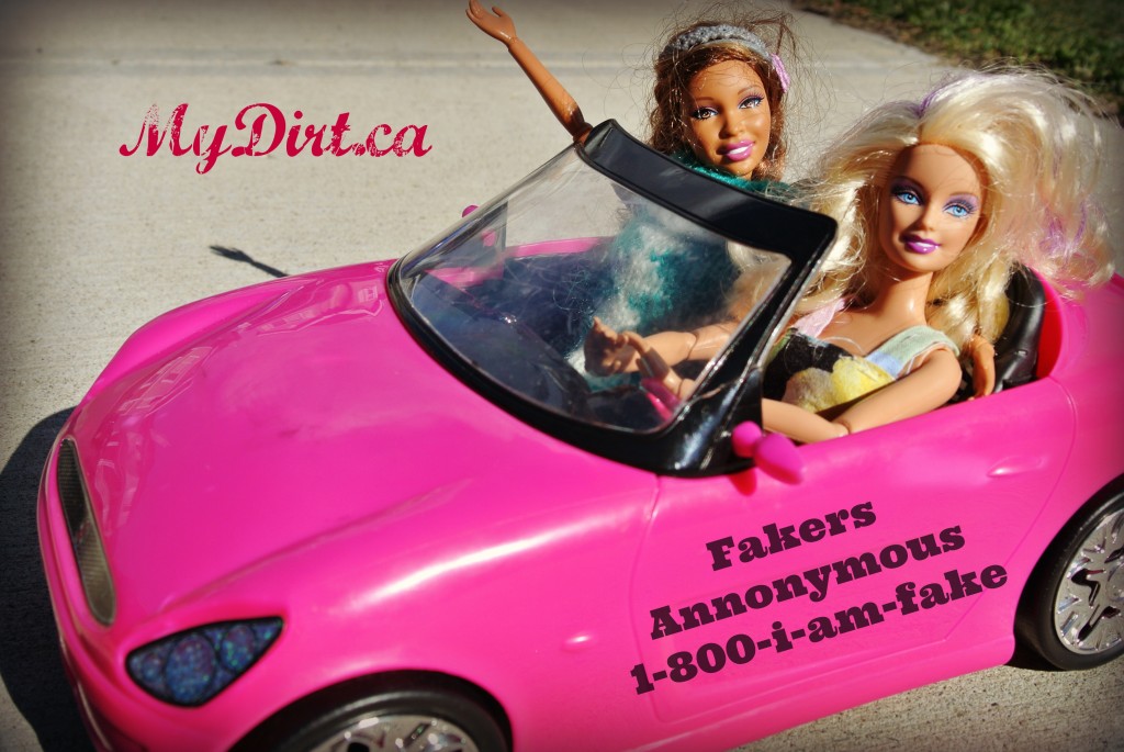 Barbies in a car