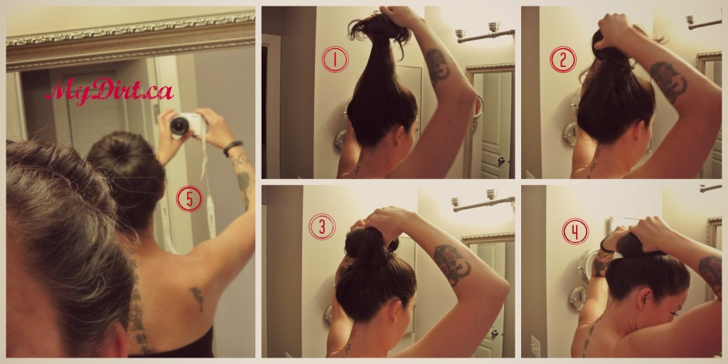 4 easy steps to a sock bun