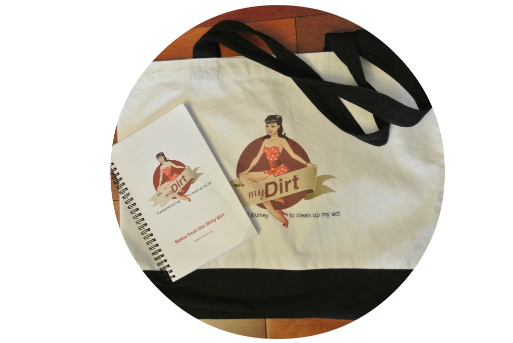 tote bag and note book with pin up girl on it