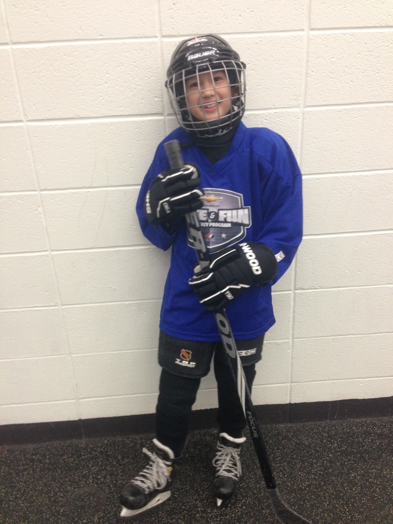 girl in hockey gear