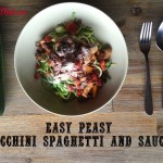 zucchini spaghetti and sauce