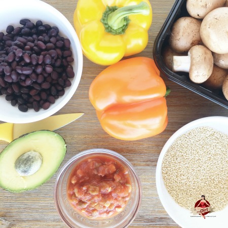 quinoa veggie taco bowl