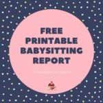 Printable Babysitting Report