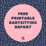 printable babysitting report